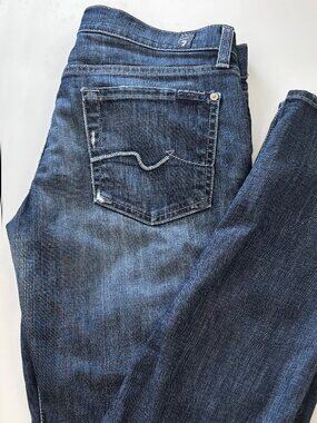 7 For All Mankind Roxanne Jeans Dark Wash Bootcut Denim Size 28